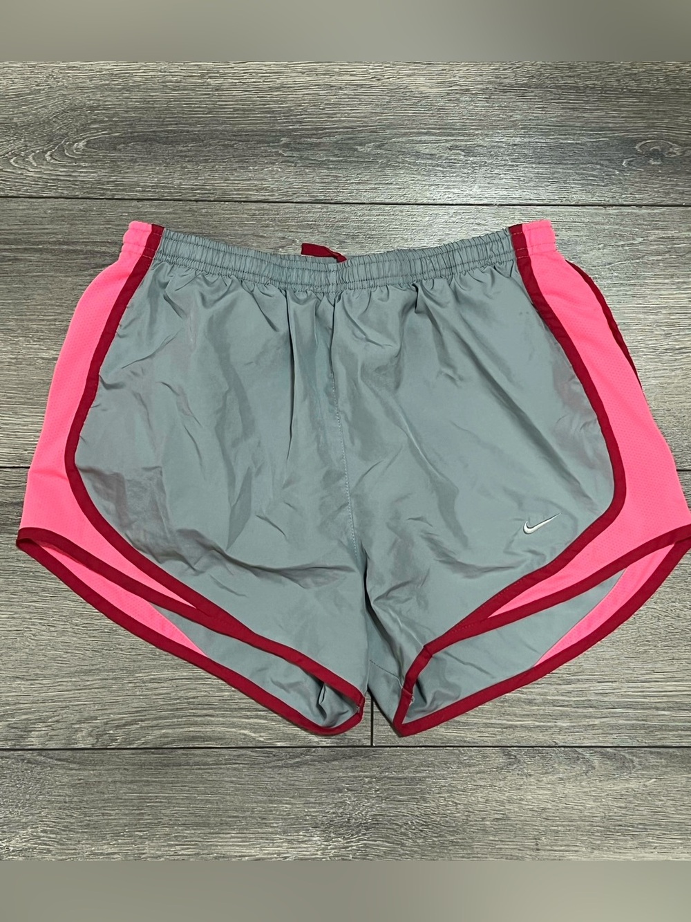 Nike Women's Gray, Pink & Maroon Athletic Shorts